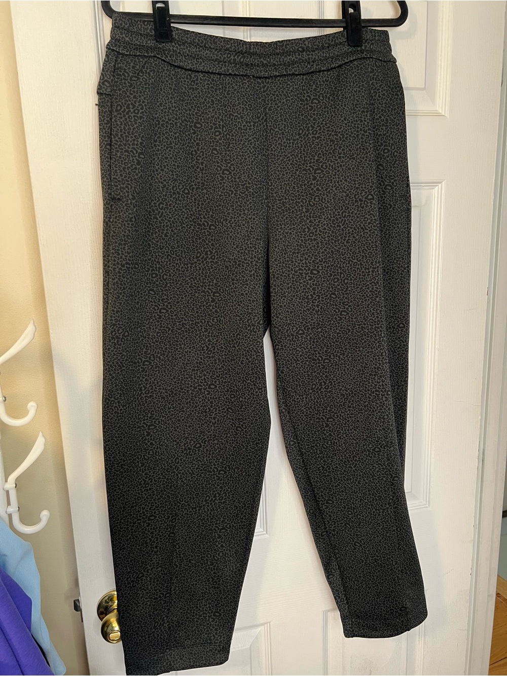 #392 Lululemon Lab Double-Knit Jacquard Jogger Men L Leopard Black - Picture 2 of 6